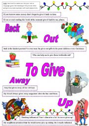 Phrasal verb to give