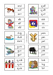 English Worksheet: Clipit Cards 41-60 of 60 with backs