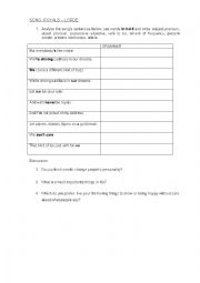 English Worksheet: ROYALS - LORDE