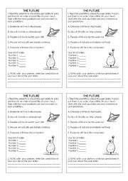 English Worksheet: will predictions