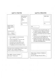 English Worksheet: layout of a letter