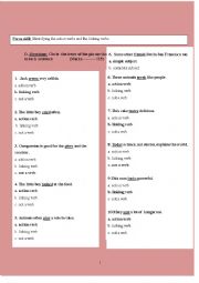 English Worksheet: 5th form grammar exam (verbs and mechanics)with answer key