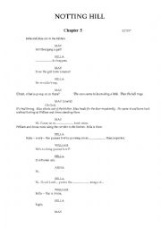 English Worksheet: Notting Hill ch5