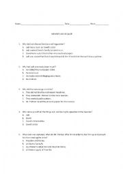English Worksheet: Newsies Movie Quiz