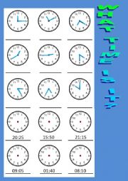 English Worksheet: What time is it?