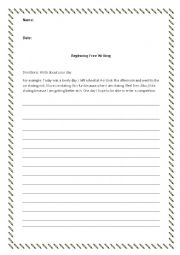 English Worksheet: Beginning Writing