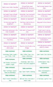 English Worksheet: Prompt cards for boardgame