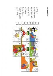 English Worksheet: Daily routines 