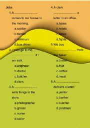 English Worksheet: Job