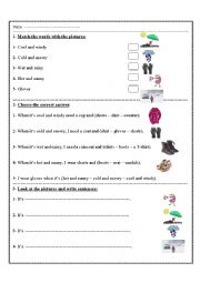 English Worksheet: weather