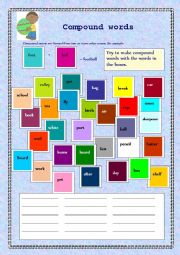 English Worksheet: Compound words