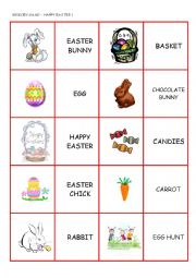 English Worksheet: Easter Memory Game