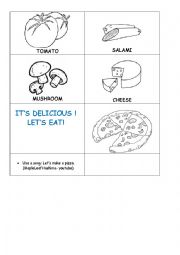 English Worksheet: Lets make a pizza!