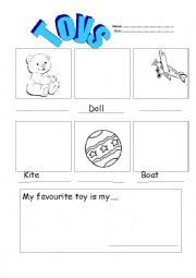 English Worksheet: Toys