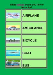 English Worksheet: vehicle