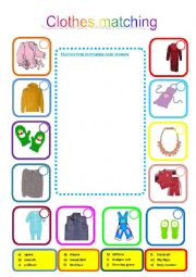 English Worksheet: Clothes matching