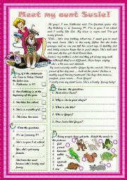 English Worksheet: MEET MY AUNT SUSIE! - Reading