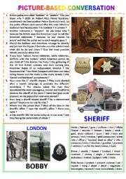 English Worksheet: Picture-based conversation : topic 76 - bobby vs sheriff
