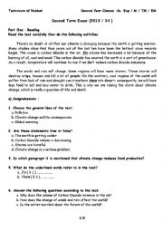 English Worksheet: reading comprehension