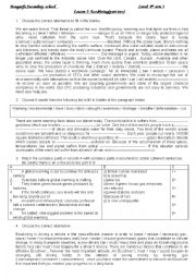 English Worksheet: Ecodriving (part2) Unit 4 lesson 5 fourth forms