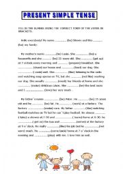 English Worksheet: present simple