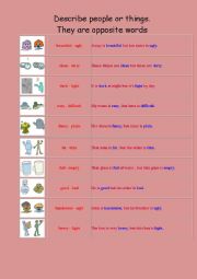 English Worksheet: Describe people 