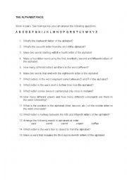 English Worksheet: Alphabeth Race