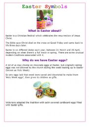 English Worksheet: What is Easter about? 1