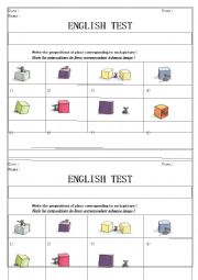 Prepositions of place