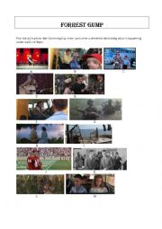 English Worksheet: FORREST GUMP CHRONOLOGY