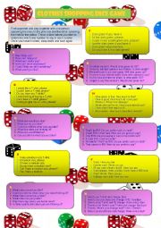 English Worksheet: Clothes Shopping Dice Game