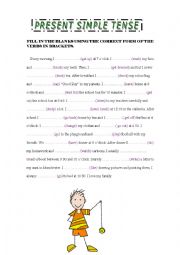 English Worksheet: present simple