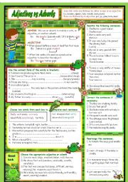 English Worksheet: Adjectives vs Adverbs