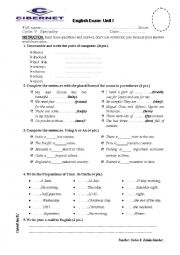 English Worksheet: Plural, Articles A - AN and Prepositiosn of time