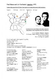 English Worksheet: America - Simon and Garfunkel