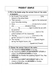 English Worksheet: Present Simple