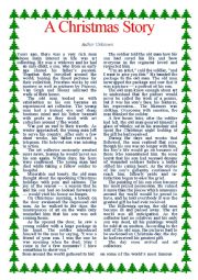 English Worksheet: A Christmas story