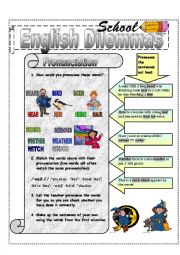English Worksheet: English Dilemmas-pronunciation issues
