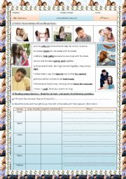 English Worksheet: relationships(8th form )