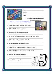 English Worksheet: The Brave Little Tailor - Listening Comprehension