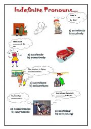 English Worksheet: indefinite pronouns