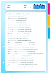 English Worksheet: Elementary present or past simple.