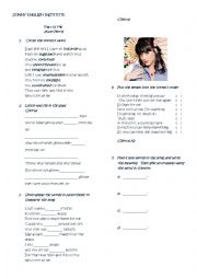 English Worksheet: part of me song