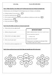 English Worksheet: JOB HUNTING