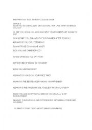 English Worksheet: Preparation test: Trinity college  grade 4