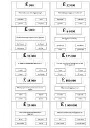 English Worksheet: Egypt Quiz game