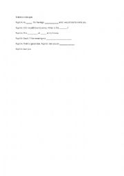 English Worksheet: invitation dialogue