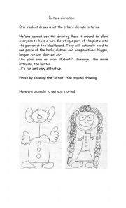English Worksheet: Picture dictation