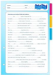 English Worksheet: Elementary present and past simple and conitnuous.