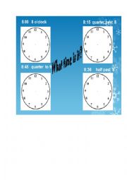 English Worksheet: Telling the time worksheet